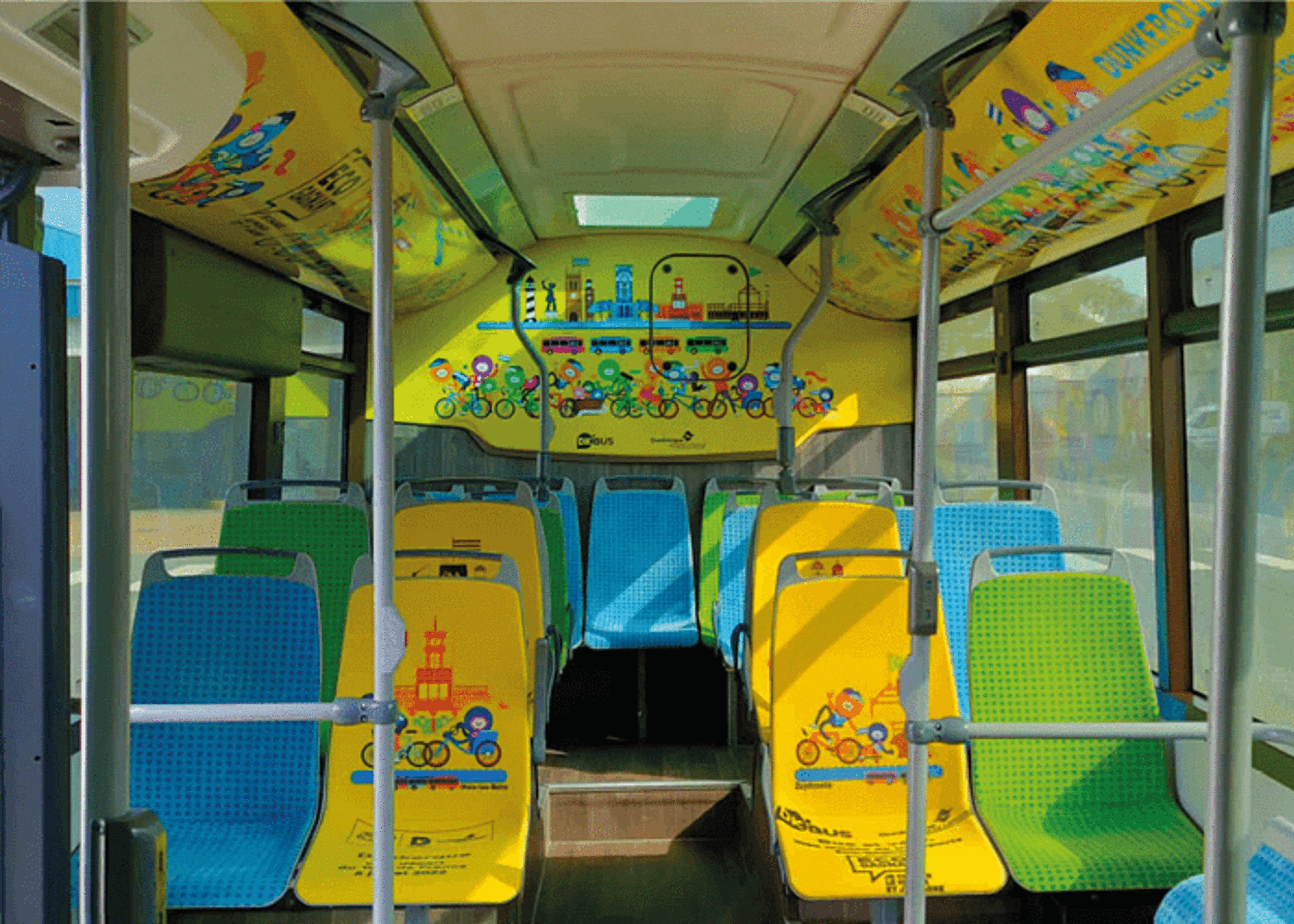Camira Print fabric featured on Tour de France buses